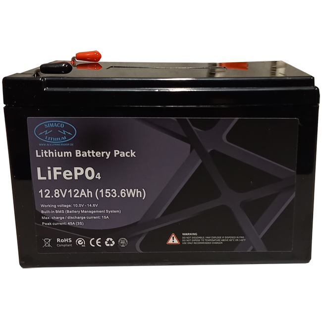 LIFEPO4 Akku 12V 12Ah mit BMS